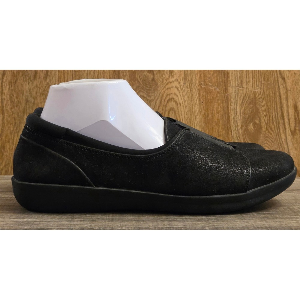 Clarks Cloudsteppers Ayla Band Slip On Shoes Women'sโ Size 9.5 Black